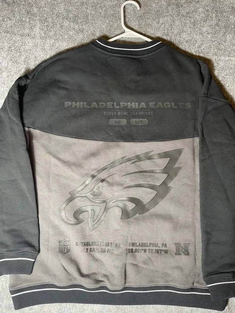 Unisex Black Philadelphia Eagles Fleece Sweatshirt